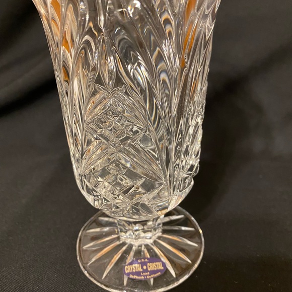 Vintage 1980’ Hand Cut Crystal Vase - Picture 3 of 4